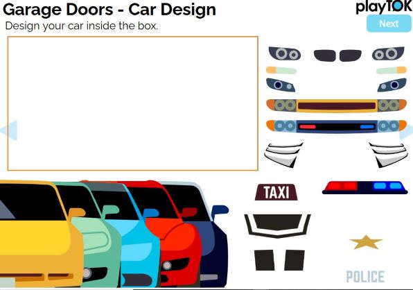 playTOK example of Boom Cards and car design