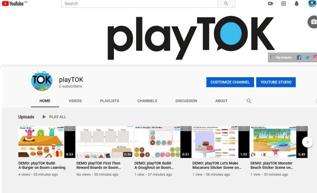 Screenshot of youtube playTOK channel.