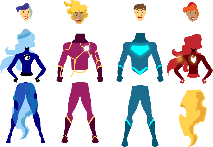 playTOK superheroes mix and match