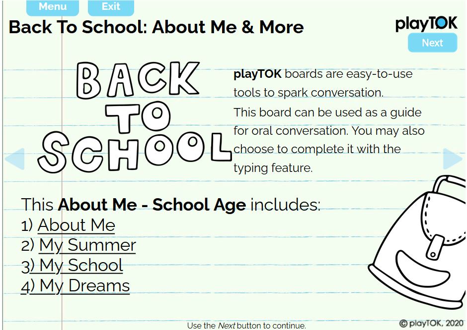 back to school boom card screenshot